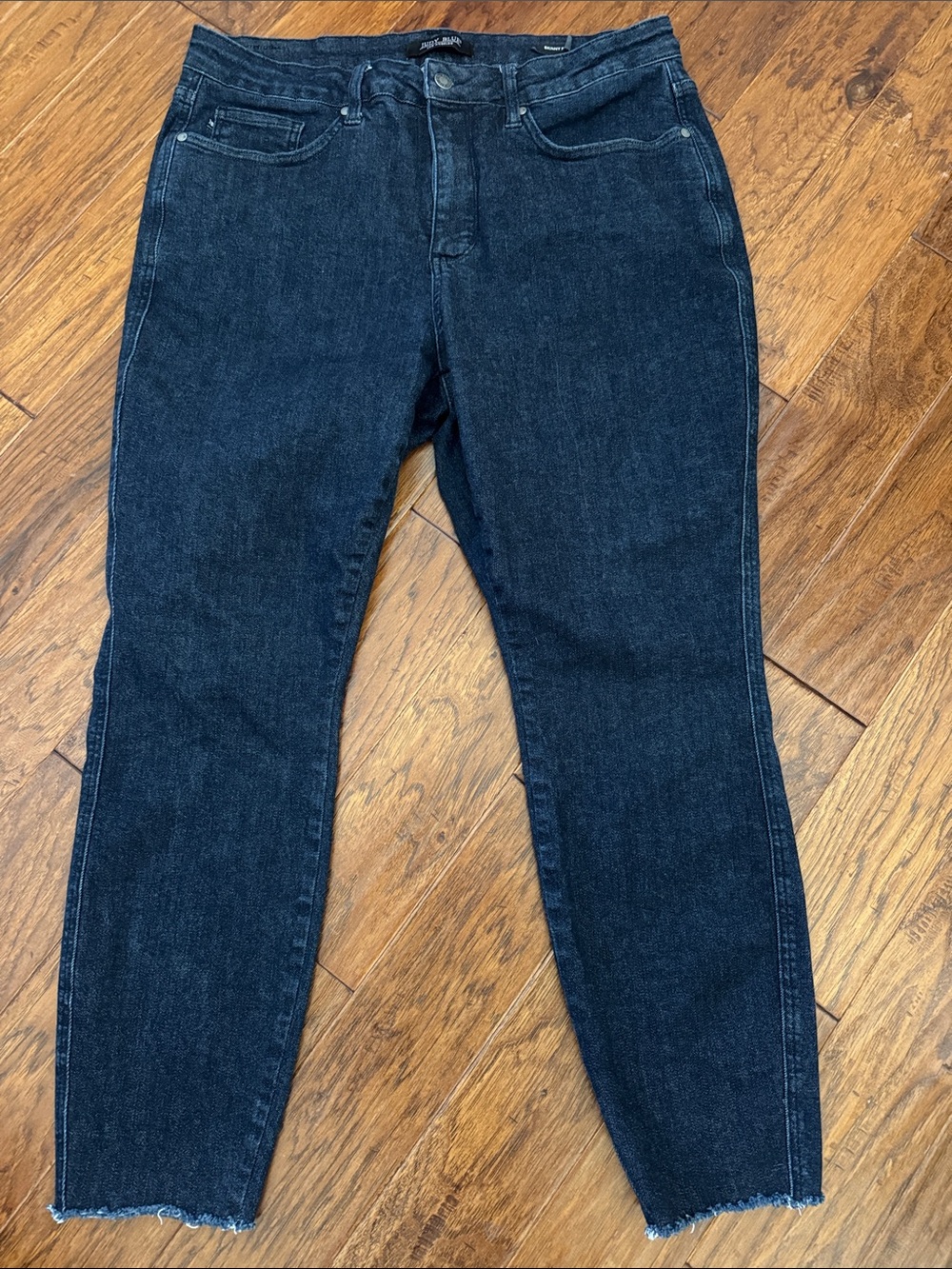 Judy Blue Women's Skinny Jeans in Dark Wash Black-Blue